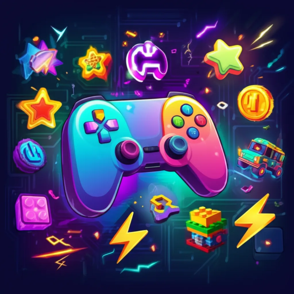 Gaming category with colorful controller